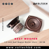 2.5 Inch Dual Magnet Woofer (Pair) – 4Ω 5W | Strong Bass | Voltech Electronics Crafts BD